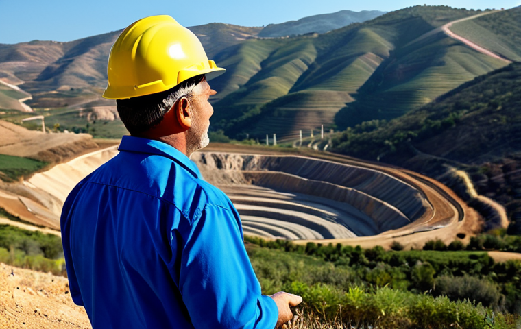 **

"A professional environmental manager in appropriate attire, inspecting a sustainable mining operation in Andalusia, Spain. Fully clothed, safe for work. Rolling hills in the background. Focus on environmental protection and responsible resource management. Perfect anatomy, correct proportions, natural pose, professional photography, high quality, modest, family-friendly."

**
