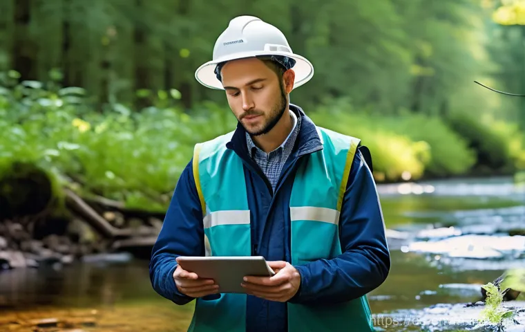 환경관리사와 관련된 최신 연구 - **Prompt:** A futuristic, highly automated recycling facility operating with advanced artificial int...