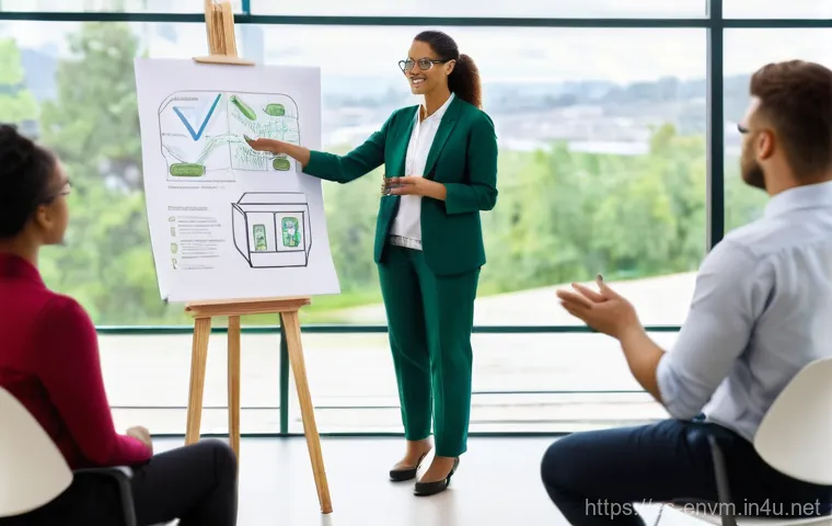 환경관리사 실기 시험 전 준비사항 - **Prompt 2: Integrating Technology for Effective Environmental Management**
    "A dynamic image of ...